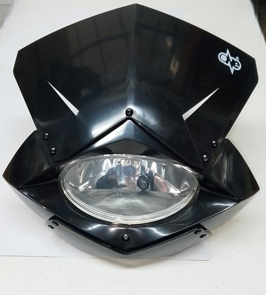MASCHERA FARO NERA ENDURO MAX OMOLOGATA